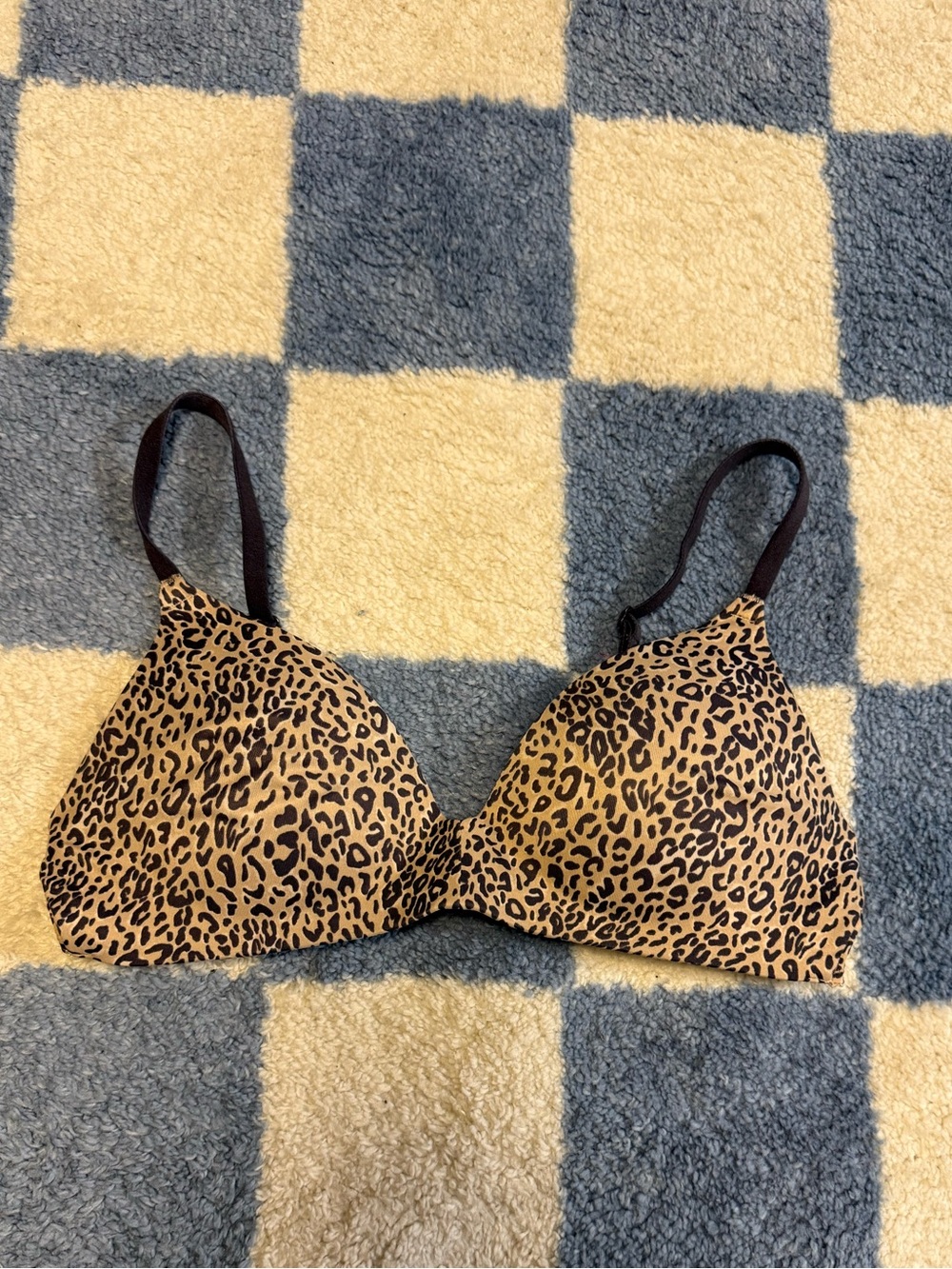Victoria's Secret Leopard Print Wireless Bra - Tan & Black